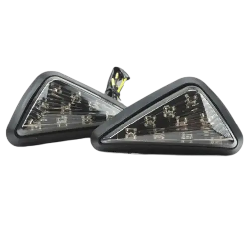 LED мигачи с триъгълна форма и димно стъкло за мотори