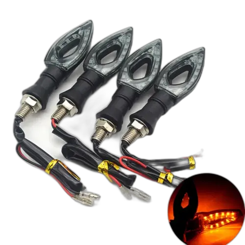 4 броя LED мигачи за мотори в жълто