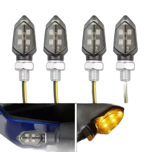 4PCS Мини LED Мигачи за Мотори