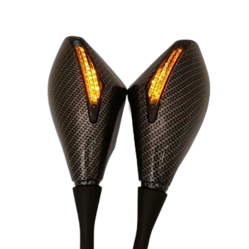 CNC мото огледала с LED сигнализация за безопасно каране