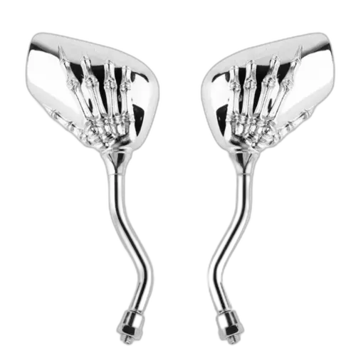 Хромирани огледала Skull Hands за мотор