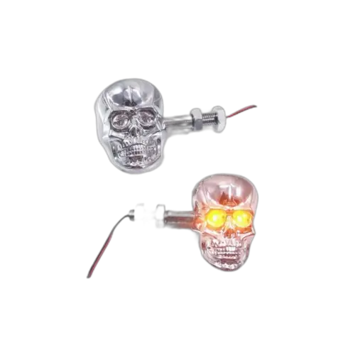 LED мигачи с череп за мотори