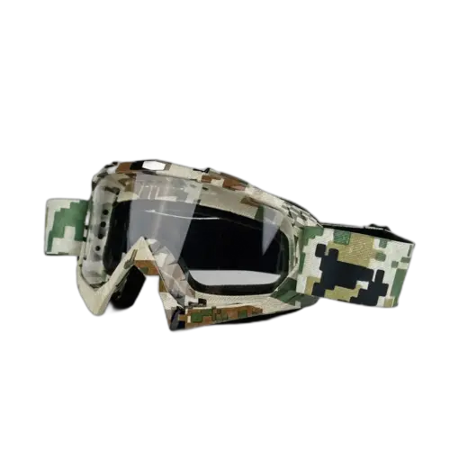 MX 2024 ATV A18 – Мотокрос очила, Зелен дигитален камуфлаж (Прозрачна плака)