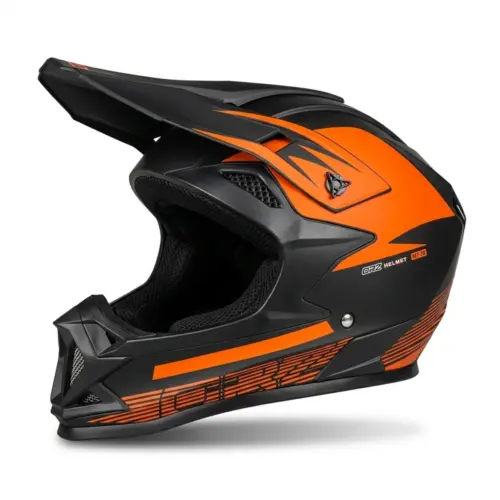 ORZ MT-38 – Мотокрос Каска черно-оранжева размер L – MotoManShop.com